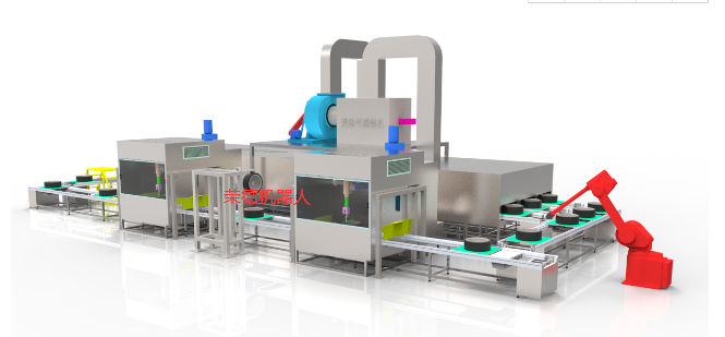橡膠輪胎機器人自動噴涂線